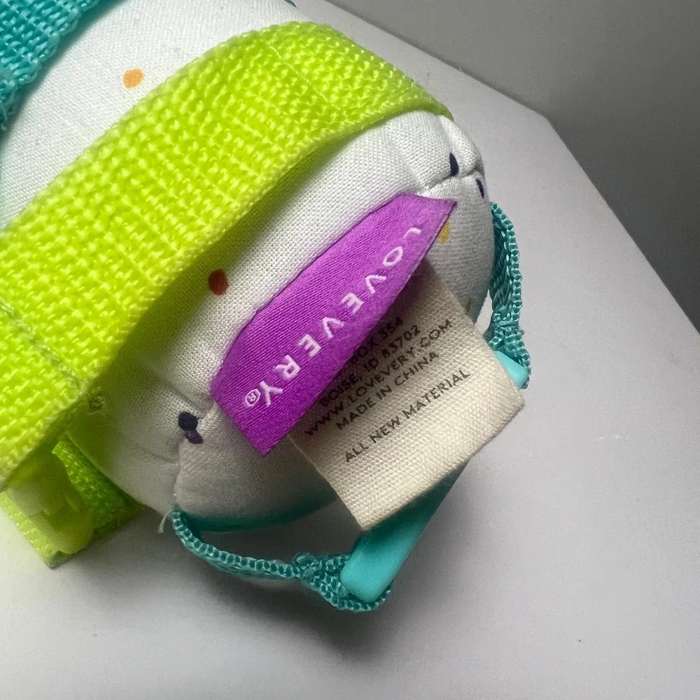 Lovevery Buckle Barrel Toddler Toy White Teal Sensory Fine Motor Montessori